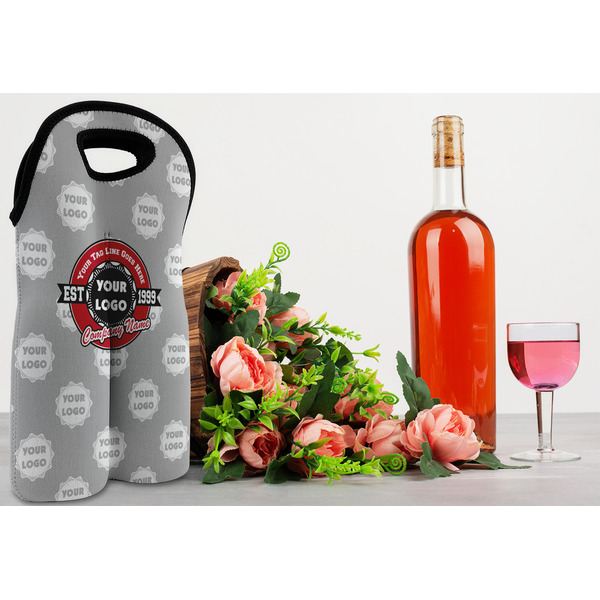 Logo & Tag Line Double Wine Tote - LIFESTYLE (new)