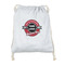 Logo & Tag Line Drawstring Backpacks - Sweatshirt Fleece - Double Sided - FRONT