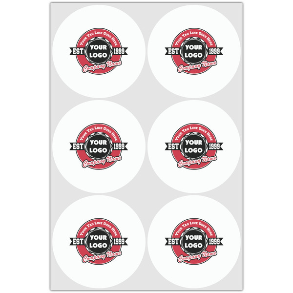 Logo & Tag Line Drink Topper - Large - Set of 6