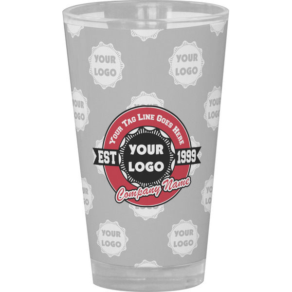 Custom Logo & Tag Line Pint Glass - Full Color (Personalized)