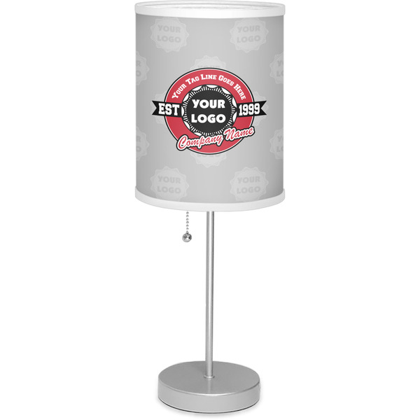 Custom Logo & Tag Line 7" Drum Lamp with Shade (Personalized)