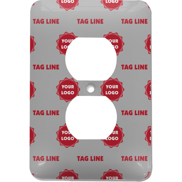 Custom Logo & Tag Line Electric Outlet Plate (Personalized)