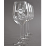 Logo & Tag Line Wine Glasses - Laser Engraved - Set of 4 (Personalized)