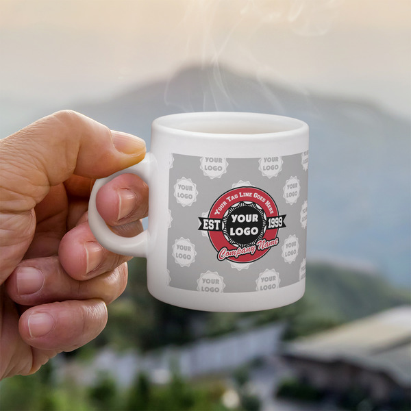 Custom Logo & Tag Line Single Shot Espresso Cup - Single (Personalized)