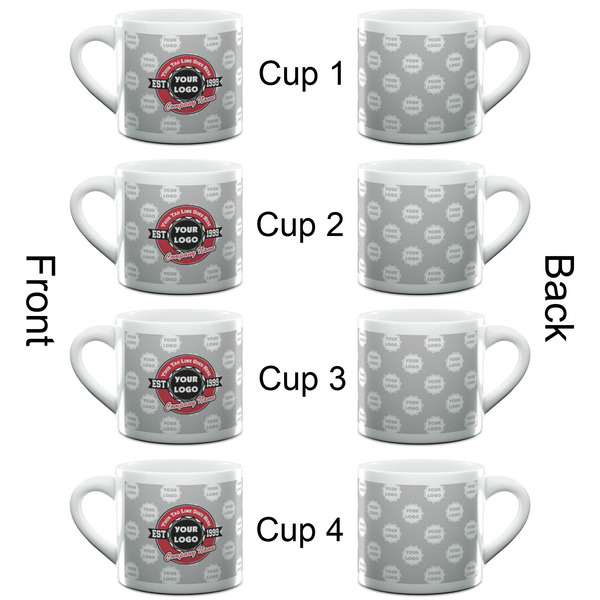 Logo & Tag Line Espresso Cup - 6oz (Double Shot Set of 4) APPROVAL