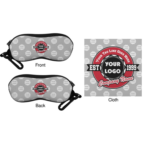 Logo & Tag Line Eyeglass Case & Cloth (Approval)