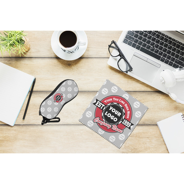 Logo & Tag Line Eyeglass Case and Cloth Set - LIFESTYLE