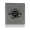 Logo & Tag Line Leather Binder - 1" - Grey - Front View