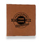 Logo & Tag Line Leather Binder - 1" - Rawhide (Personalized)