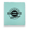 Logo & Tag Line Leather Binders - 1" - Teal - Front View