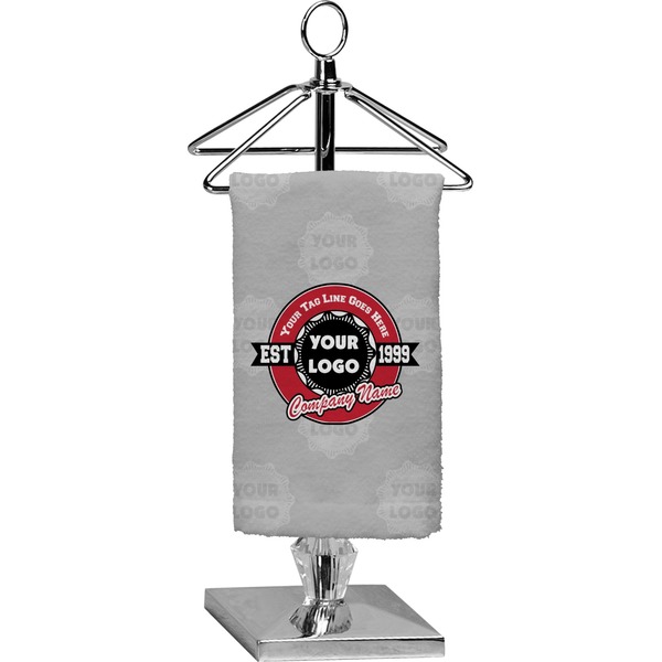 Custom Logo & Tag Line Finger Tip Towel - Full Print w/ Logos