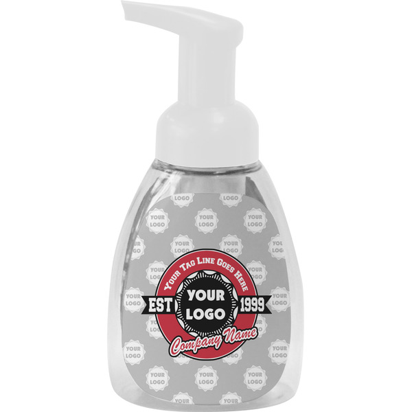 Custom Logo & Tag Line Foam Soap Bottle - White (Personalized)