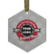 Logo & Tag Line Frosted Glass Ornament - Hexagon