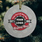 Logo & Tag Line Frosted Glass Ornament - Round (Lifestyle)