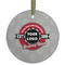 Logo & Tag Line Frosted Glass Ornament - Round
