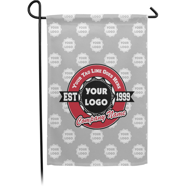 Custom Logo & Tag Line Garden Flag w/ Logos