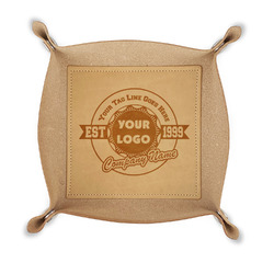 Logo & Tag Line Genuine Leather Dice Tray (Personalized)