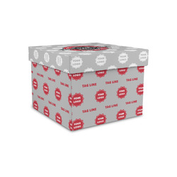 Logo & Tag Line Gift Box with Lid - Canvas Wrapped - Small w/ Logos