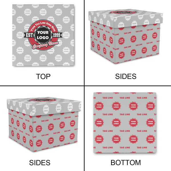 Logo & Tag Line Gift Boxes with Lid - Canvas Wrapped - XX-Large - Approval