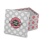 Logo & Tag Line Gift Box with Lid - Canvas Wrapped w/ Logos
