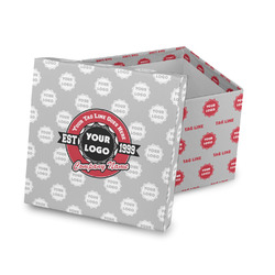 Logo & Tag Line Gift Box with Lid - Canvas Wrapped (Personalized)