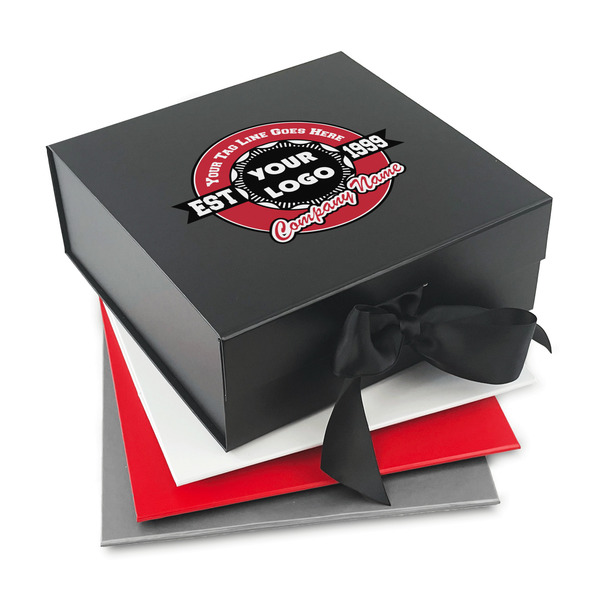 Custom Logo & Tag Line Gift Box with Magnetic Lid (Personalized)