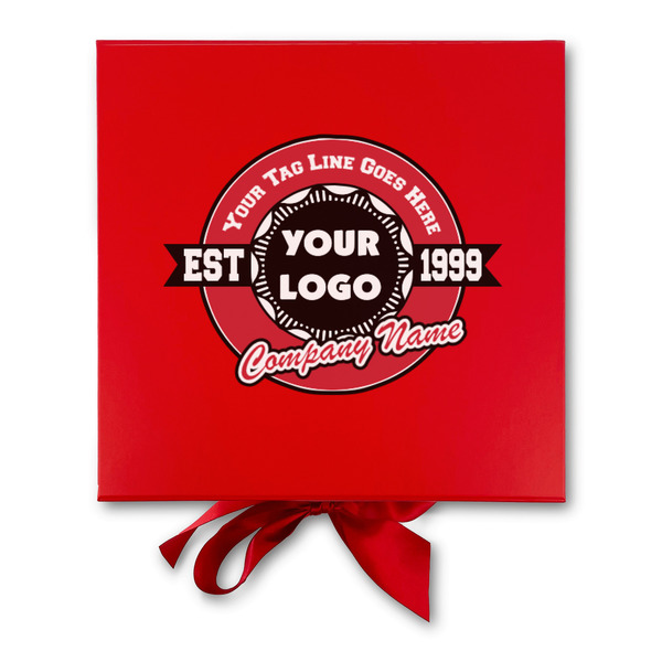 Logo & Tag Line Gift Boxes with Magnetic Lid - Red - Approval