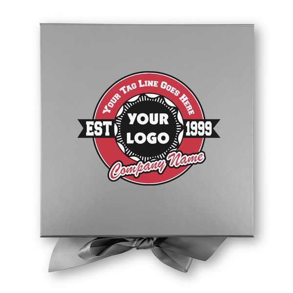 Logo & Tag Line Gift Boxes with Magnetic Lid - Silver - Approval