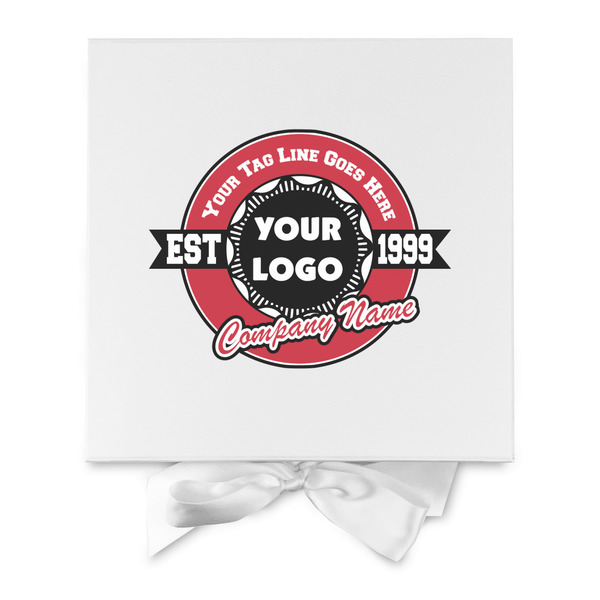 Logo & Tag Line Gift Boxes with Magnetic Lid - White - Approval