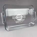 Logo & Tag Line Glass Baking and Cake Dish (Personalized)