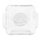 Logo & Tag Line Glass Cake Dish - FRONT (8x8)