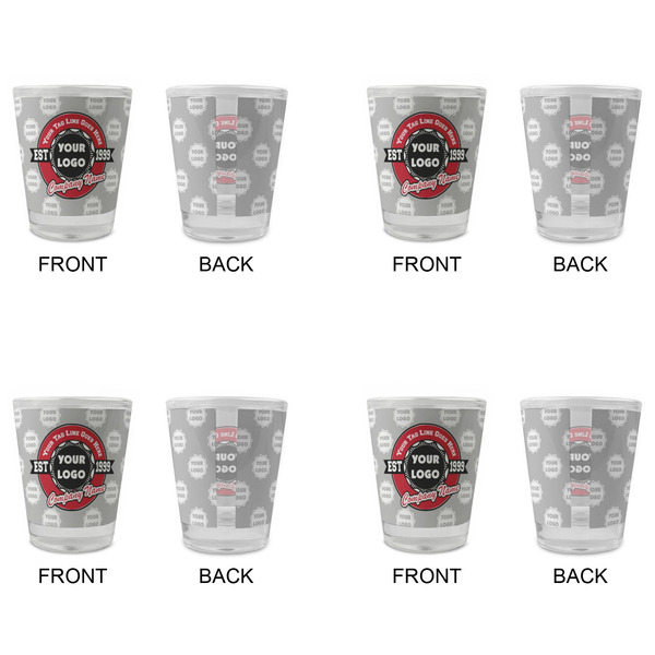 Logo & Tag Line Glass Shot Glass - Standard - Set of 4 - APPROVAL