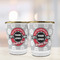 Logo & Tag Line Glass Shot Glass - with gold rim - LIFESTYLE