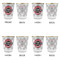 Logo & Tag Line Glass Shot Glass - with gold rim - Set of 4 - APPROVAL