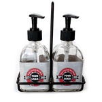 Logo & Tag Line Glass Soap & Lotion Bottle Set (Personalized)