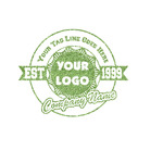 Logo & Tag Line Glitter Iron On Transfer- Custom Sized (Personalized)