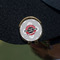 Logo & Tag Line Golf Ball Marker Hat Clip - Gold - On Hat