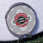 Logo & Tag Line Golf Ball Marker - Hat Clip