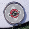 Logo & Tag Line Golf Ball Marker Hat Clip - Silver - Front