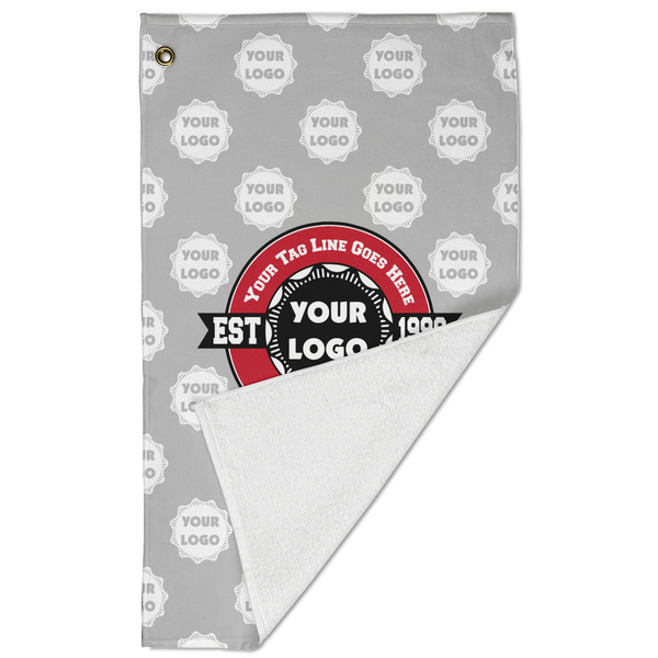 Logo & Tag Line Golf Towel - Folded (Large)