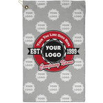 Logo & Tag Line Golf Towel - Poly-Cotton Blend - Small w/ Logos