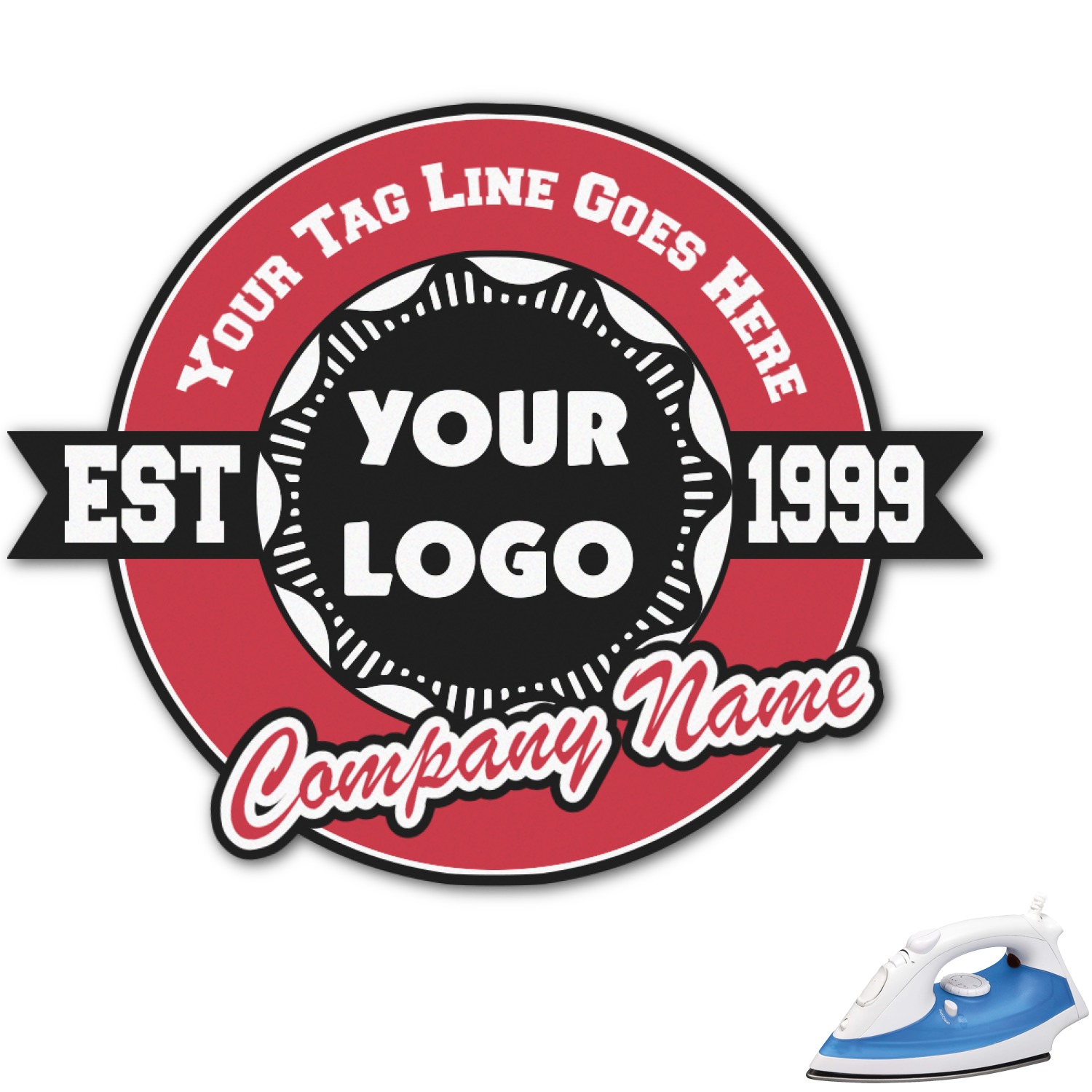 Logo & Tag Line Design Custom Graphic Iron On Transfer