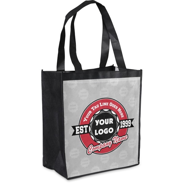 Custom Logo & Tag Line Grocery Bag w/ Logos