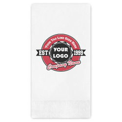 Logo & Tag Line Guest Napkins - Full Color - Embossed Edge (Personalized)