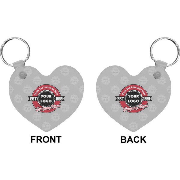 Logo & Tag Line Heart Keychain (Front + Back)
