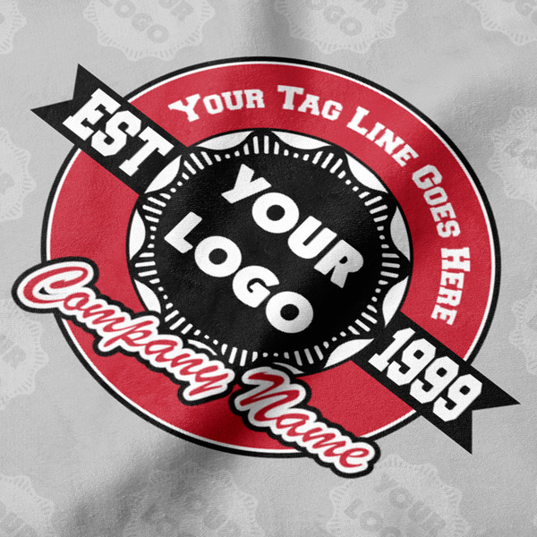 Logo & Tag Line Hooded Baby Towel- Detail Close Up