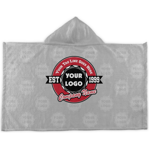 Custom Logo & Tag Line Kids Hooded Towel (Personalized)