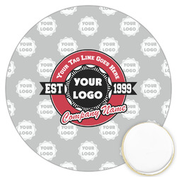 Logo & Tag Line Printed Cookie Topper - 3.25" (Personalized)