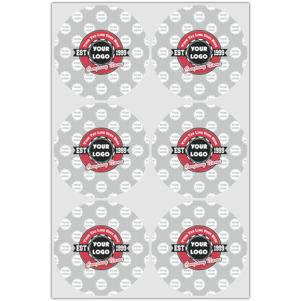 Logo & Tag Line Icing Circle - Large - Set of 6