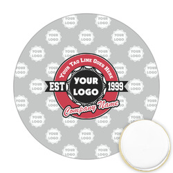 Logo & Tag Line Printed Cookie Topper - Round (Personalized)